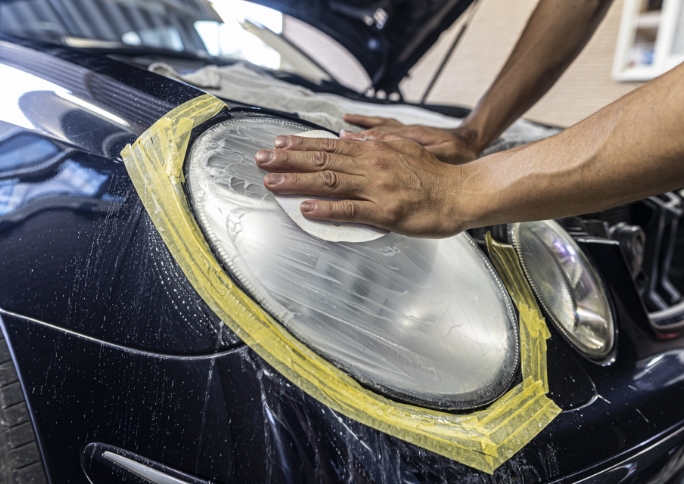 ヘッドライトコーティング